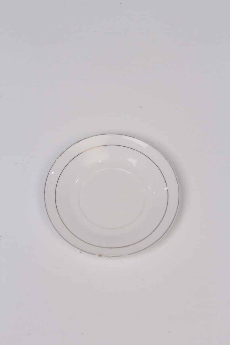 White & gold bone china Plate 6