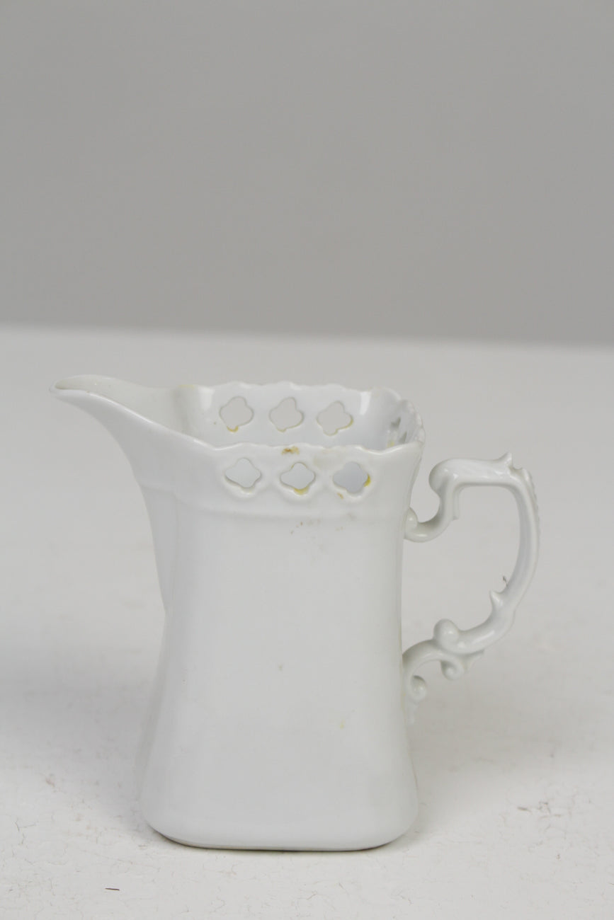 White Victorian China Milk Pot 2.5