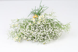 White & Green Artificial Small Flower Bunch 18" x 12" - GS Productions