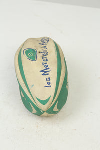White & Blue Hard Rugby Ball 5" x 10" - GS Productions